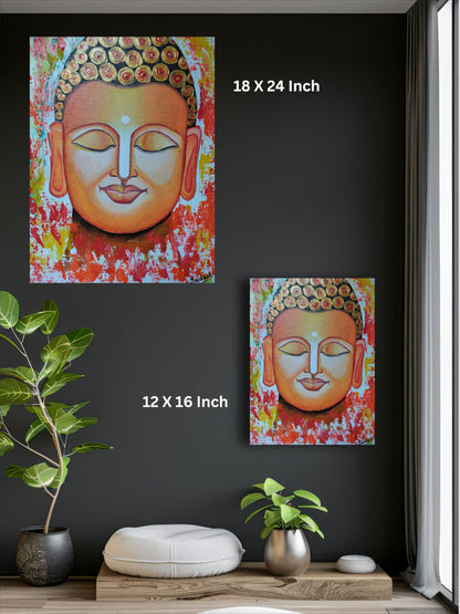 Art to Doors | The Buddha | Artist Sudesh Kundley | Vertical | Art Print | Home Decor | Wall Decor | Gift Items | Wall Art