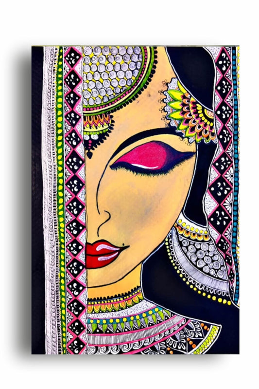 Art to Doors | Handmade Graceful Beauty | Artist Monica Verma | Vertical | Art Print | Home Decor | Wall Decor | Gifts for Women | Wall Art