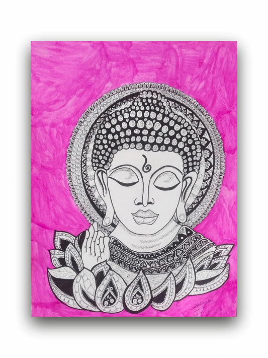 Art to Doors | Buddha Mandala Art | Artist Nidhi Pandey | Vertical | Art Print | Home Decor | Wall Decor | Gifts for Women | Wall Art