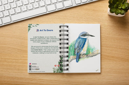 Art to Doors | Bird | Artist Jhankar| Artconnect Studios| Spiral Notebooks | A5 Size Paper | 120 Pages | 70 GSM Paper | Attractive Cover Designs