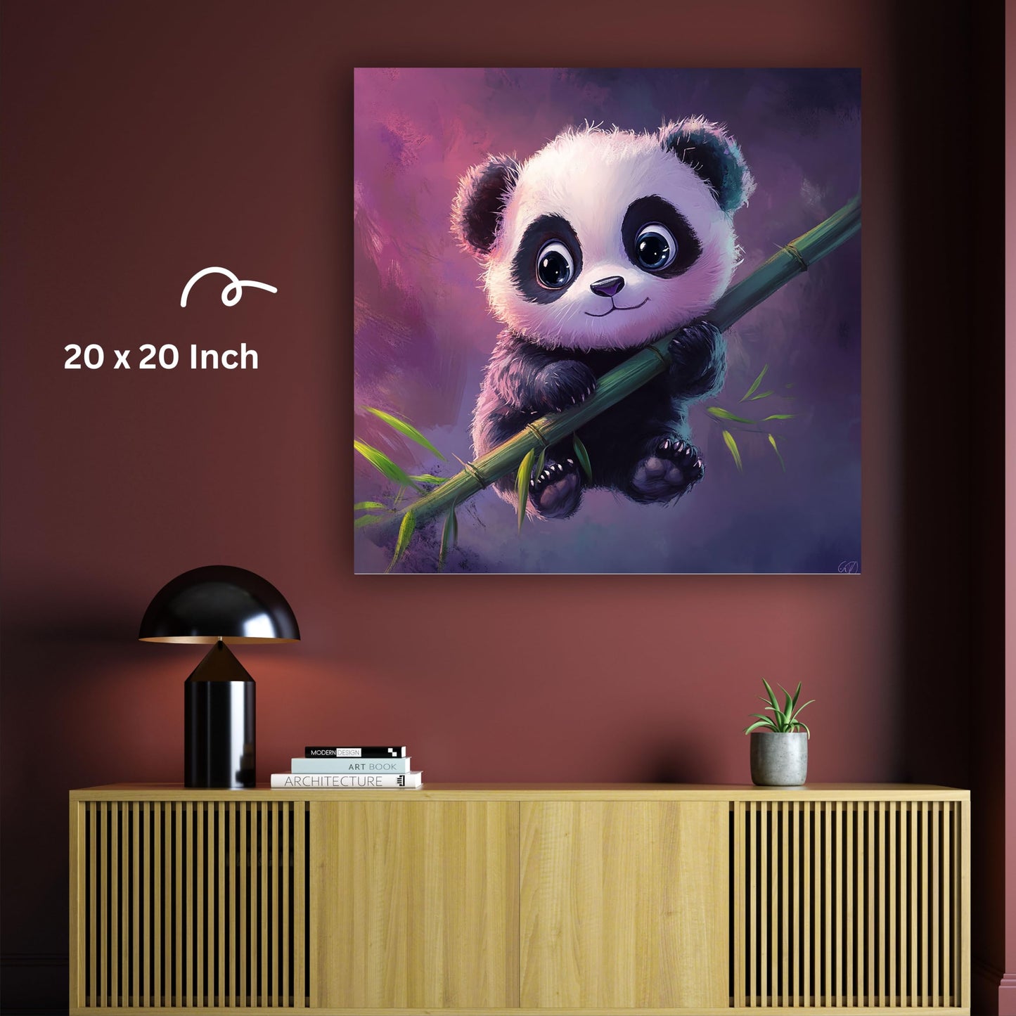 Art to Doors | Adorable Panda Art | Square | Art Print | Home Decor | Wall Decor | Gifts for Women | Gifts for Men | Gift Items | Wall Art