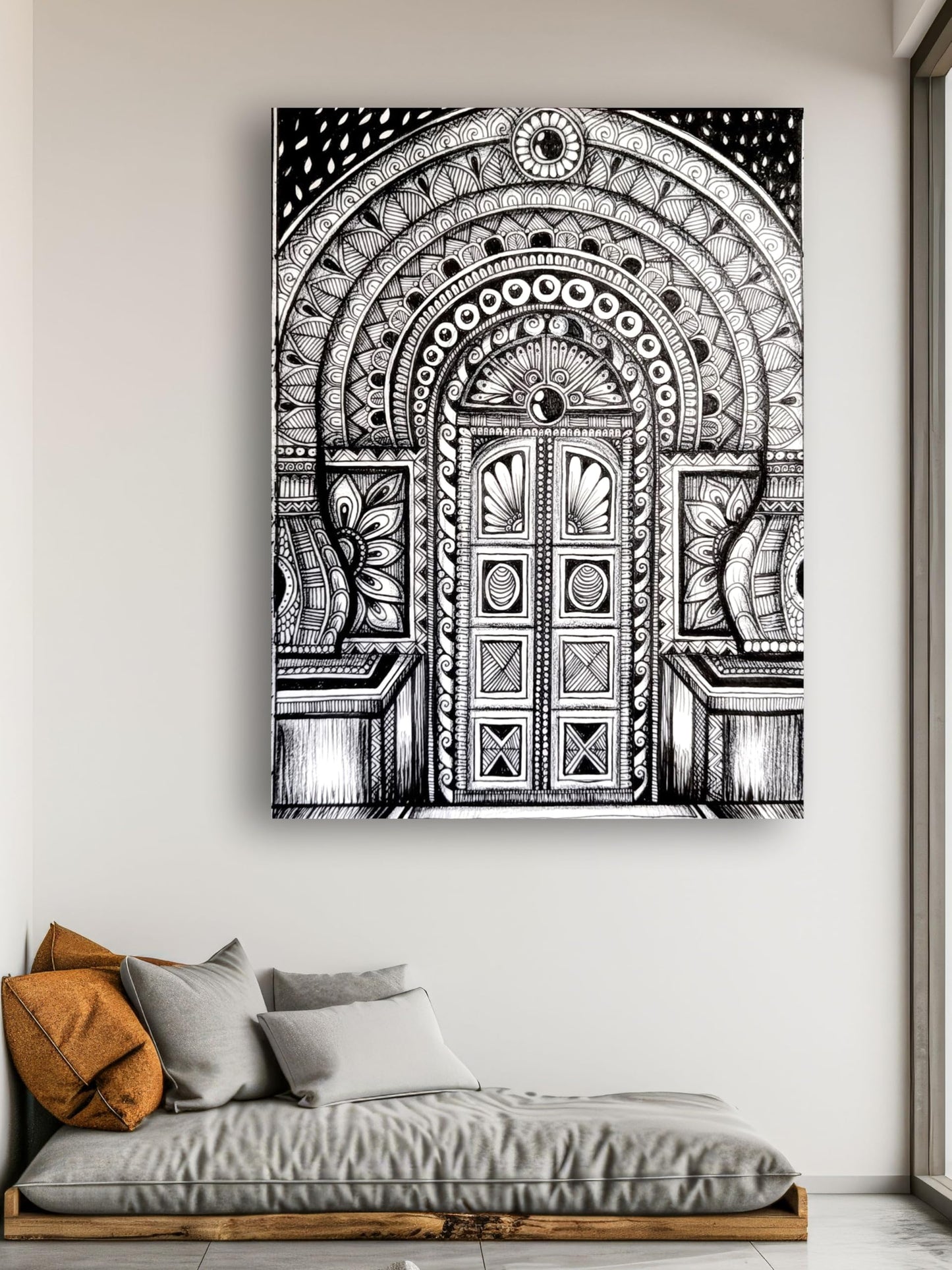 Art to Doors | Gateway Of Intricate Patterns | Artist Kalakarish | Vertical | Art Print | Home Decor | Wall Decor | Gift Items | Wall Art