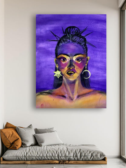 Art to Doors | Ethereal Empress- Violet | Artist Prerna Ajwani | Vertical | Art Print | Home Decor | Wall Decor | Gifts for Women | Gifts for Men | Gift Items | Wall Art