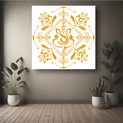 Art to Doors | Ganesha Mandala Art | Artist Akshara Prasannan | Square | Art Print | Home Decor | Wall Decor | Gifts for Women | Gifts for Men | Gift Items