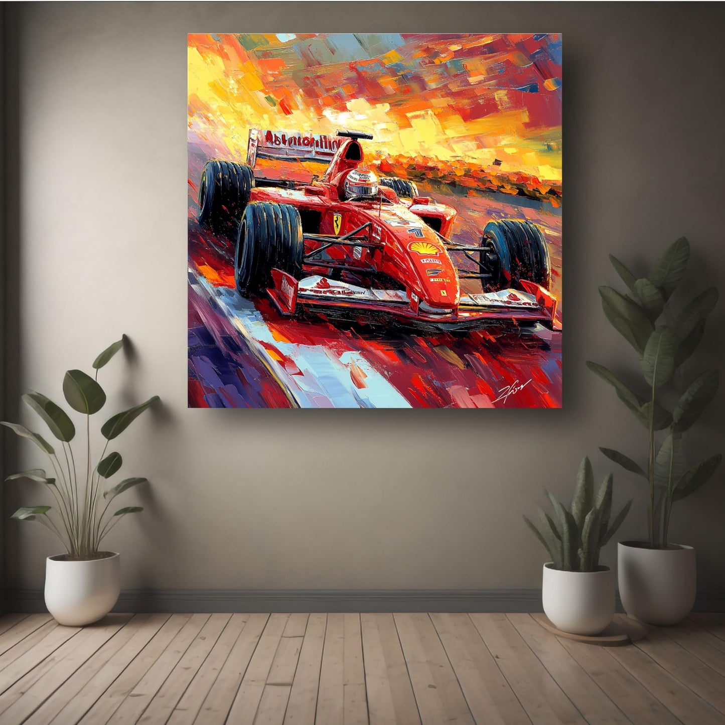 Art to Doors | High-Speed F1 Gear Art | Square | Art Print | Home Decor | Wall Decor | Gifts for Women | Gifts for Men | Gift Items | Wall Art (Canvas Frame, 12x12 Inch)