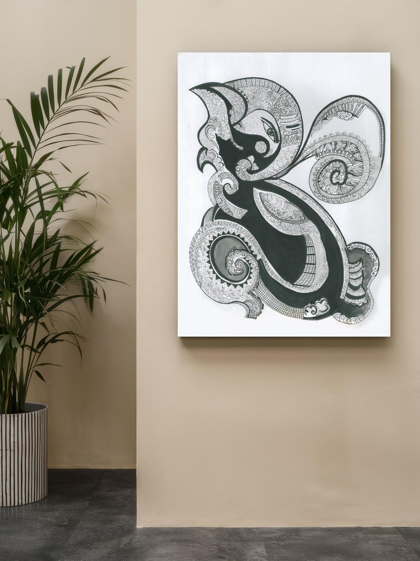 Art to Doors | Ganesh Mandala Art | Artist Jhankar Agarwal | Vertical | Art Print | Home Decor | Wall Decor | Gifts for Women | Gifts for Men | Gift Items | Wall Art