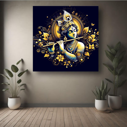 Art to Doors | Playful Krishna Art | Square | Art Print | Home Decor | Wall Decor | Gifts for Women | Gifts for Men | Gift Items | Wall Art