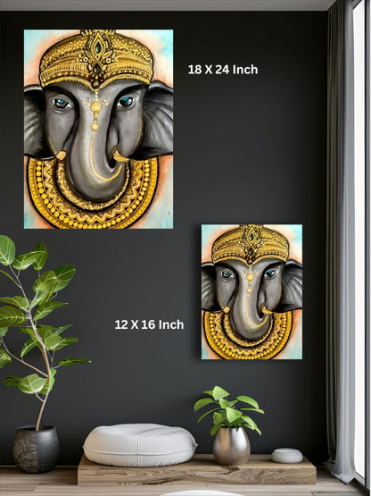 Art to Doors | Majestic Ganesha | Artist Kalakarish | Vertical | Art Print | Home Decor | Wall Decor | Gift Items | Wall Art