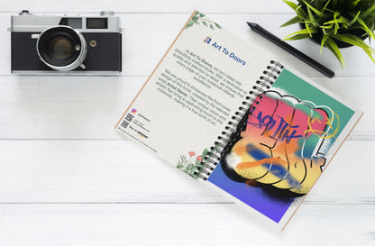 Art to Doors | Youth Graffiti | Spiral Notebooks | A5 Size Paper | 120 Pages | 70 GSM Paper | Attractive Cover Designs