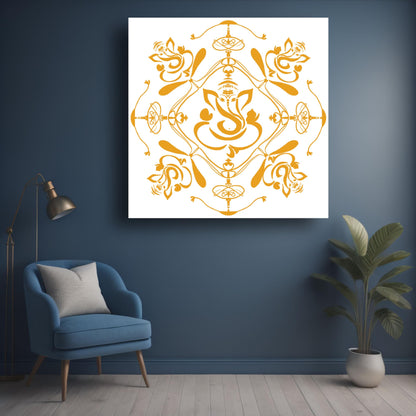 Art to Doors | Ganesha Mandala Art | Artist Akshara Prasannan | Square | Art Print | Home Decor | Wall Decor | Gifts for Women | Gifts for Men | Gift Items