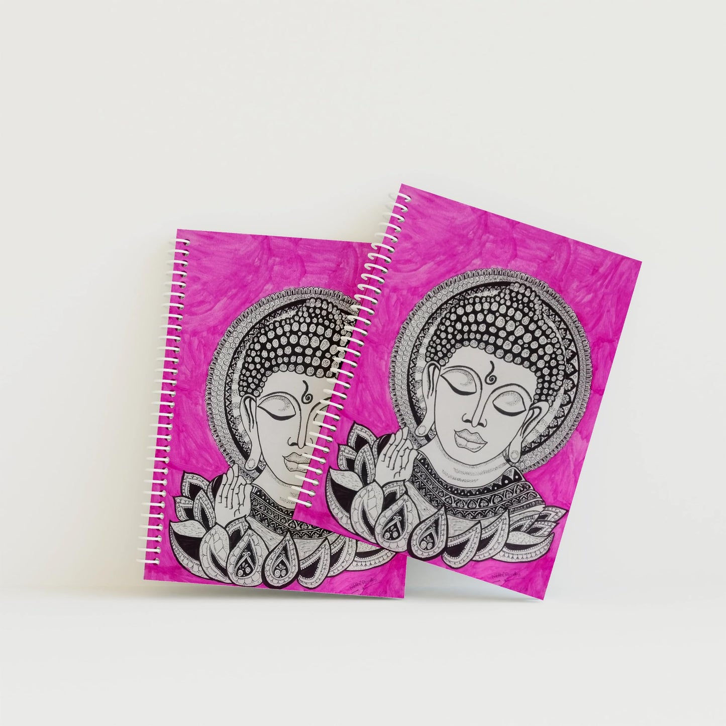 Art to Doors | Buddha Mandala Art | Artist Nidhi Pandey | Spiral Notebooks | A5 Size Paper | 120 Pages | 70 GSM Paper | Notebooks for College Students