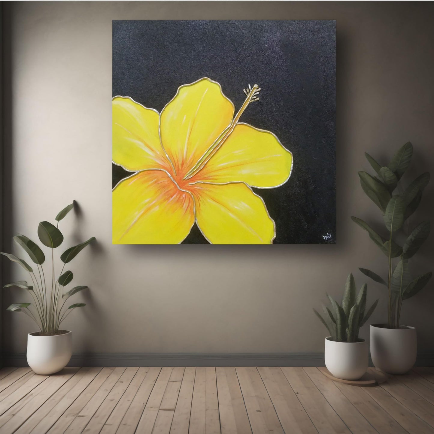 Art to Doors | Rose Of Sharon | Artist Jyoti Astunkar | Square | Art Print | Home Decor | Wall Decor | Gifts for Women | Gifts for Men | Wall Art