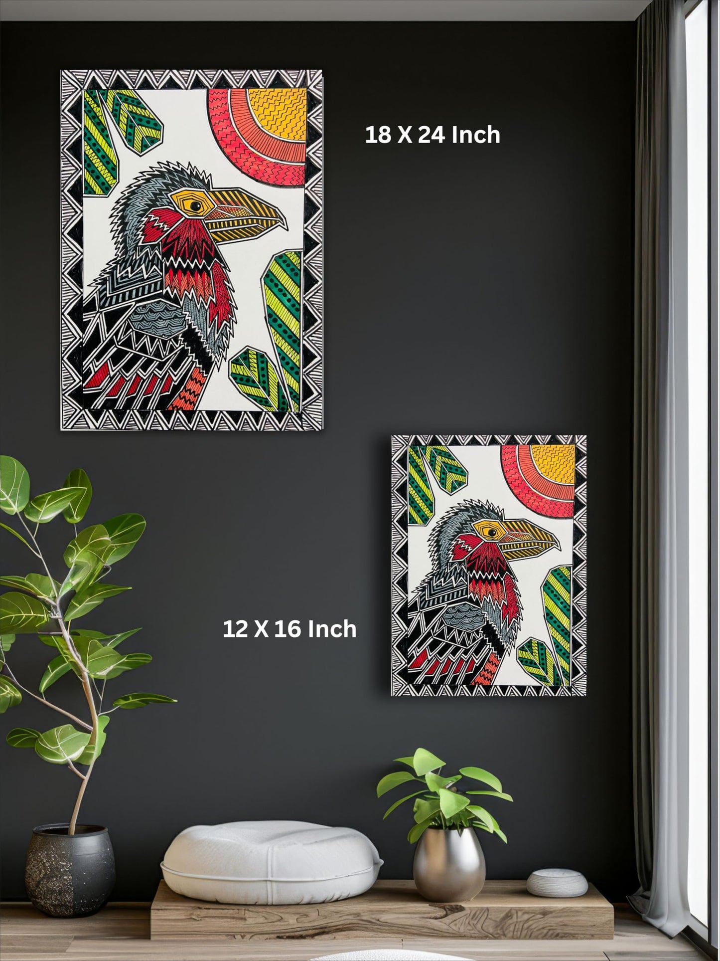 Art to Doors | Bearded Barbet | Artist Puja Kumari | Vertical | Art Print | Home Decor | Wall Decor | Gifts for Women | Gifts for Men | Gift Items | Wall Art