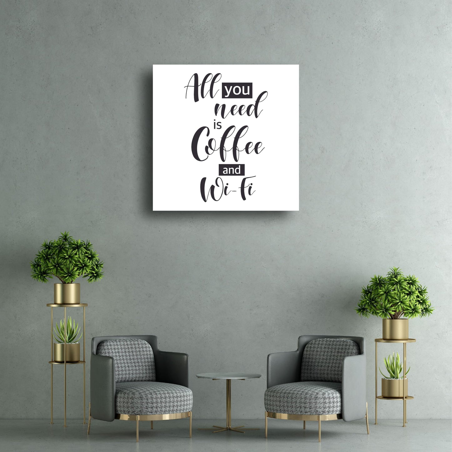 Art to Doors All you need is Coffee and Wifi Perfect Wall Decor!