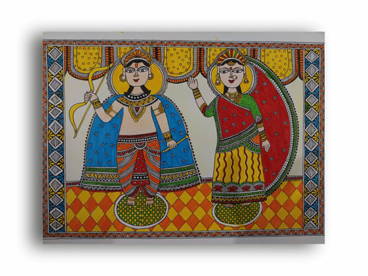 Art to Doors | Ram Sita Mithila Art | Artist Swati Vishwakarma | Art Print | Home Decor | Wall Decor | Gifts for Women | Gifts for Men | Gift Items | Wall Art