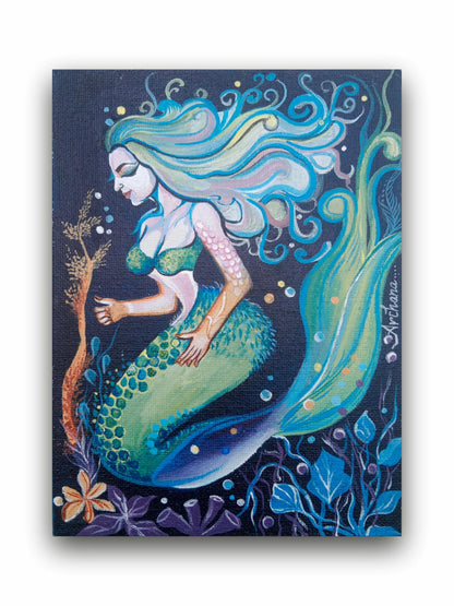 Art to Doors | Mermaid | Artist Archana Sharan | Vertical | Art Print | Home Decor | Wall Decor | Gifts for Women | Gifts for Men | Gift Items | Wall Art