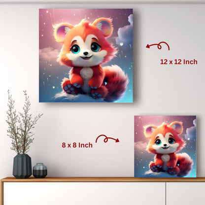 Art to Doors | Cute Red Panda Art | Square | Art Print | Home Decor | Wall Decor | Gifts for Women | Gifts for Men | Gift Items | Wall Art