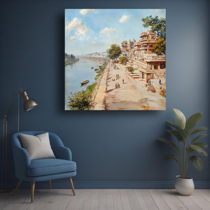 Art to Doors | Tranquil Riverside Art | Square | Art Print | Home Decor | Wall Decor | Gifts for Women | Gifts for Men | Gift Items | Wall Art