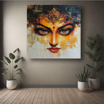 Art to Doors | Graceful Woman Face Art | Square | Art Print | Home Decor | Wall Decor | Gifts for Women | Gifts for Men | Gift Items | Wall Art