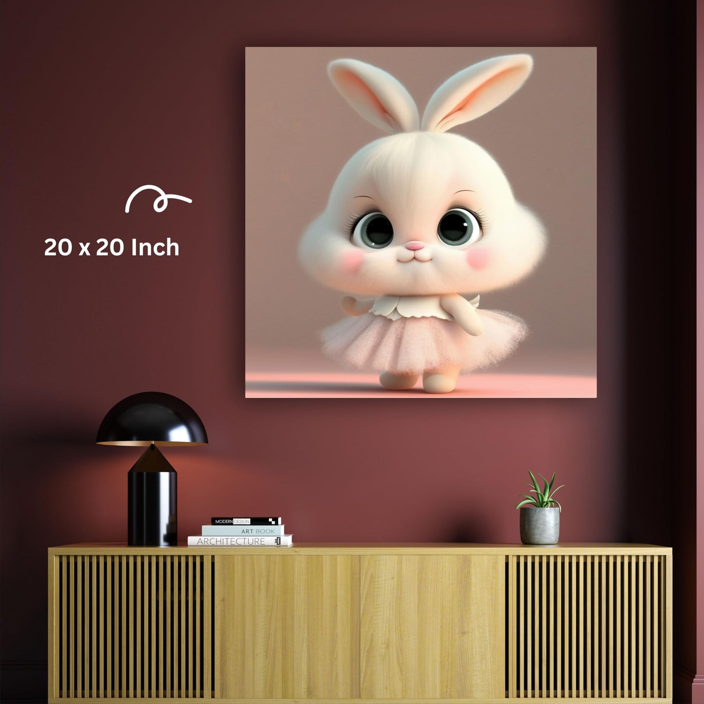 Art to Doors | Adorable Bunny Art | Square | Art Print | Home Decor | Wall Decor | Gifts for Women | Gifts for Men | Gift Items | Wall Art