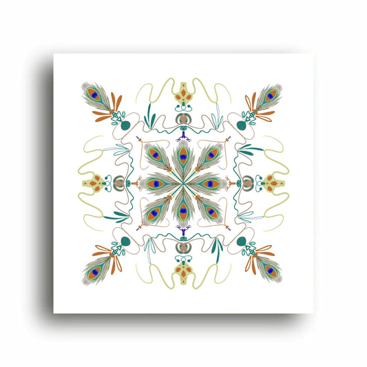 Art to Doors | Krishna Mandala Art | Artist Akshara Prasannan | Square | Art Print | Home Decor | Wall Decor | Gifts for Women | Gifts for Men | Wall Art