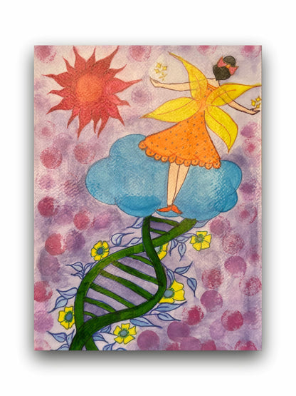 Art to Doors | Fairy’s Journey To The Sun | Artist Drasty Solanki | Vertical | Art Print | Home Decor | Wall Decor | Gifts for Women | Gifts for Men | Gift Items | Wall Art