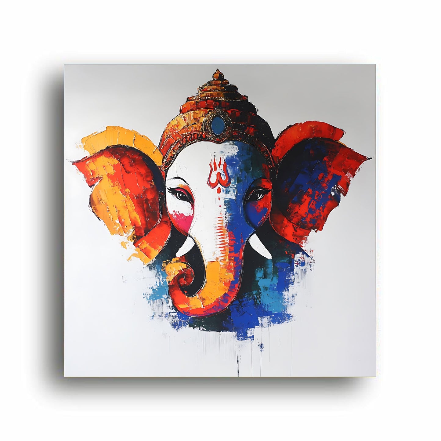 Art to Doors | Blessed Ganesha Art | Square | Art Print | Home Decor | Wall Decor | Gifts for Women | Gifts for Men | Gift Items | Wall Art