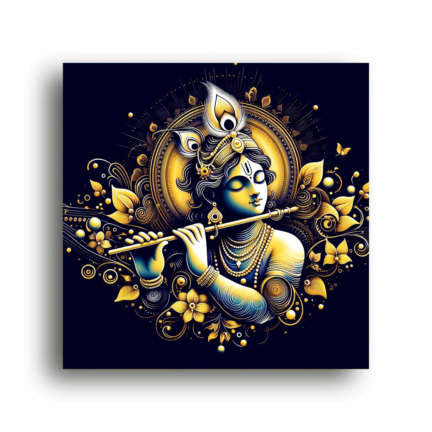 Art to Doors | Playful Krishna Art | Square | Art Print | Home Decor | Wall Decor | Gifts for Women | Gifts for Men | Gift Items | Wall Art