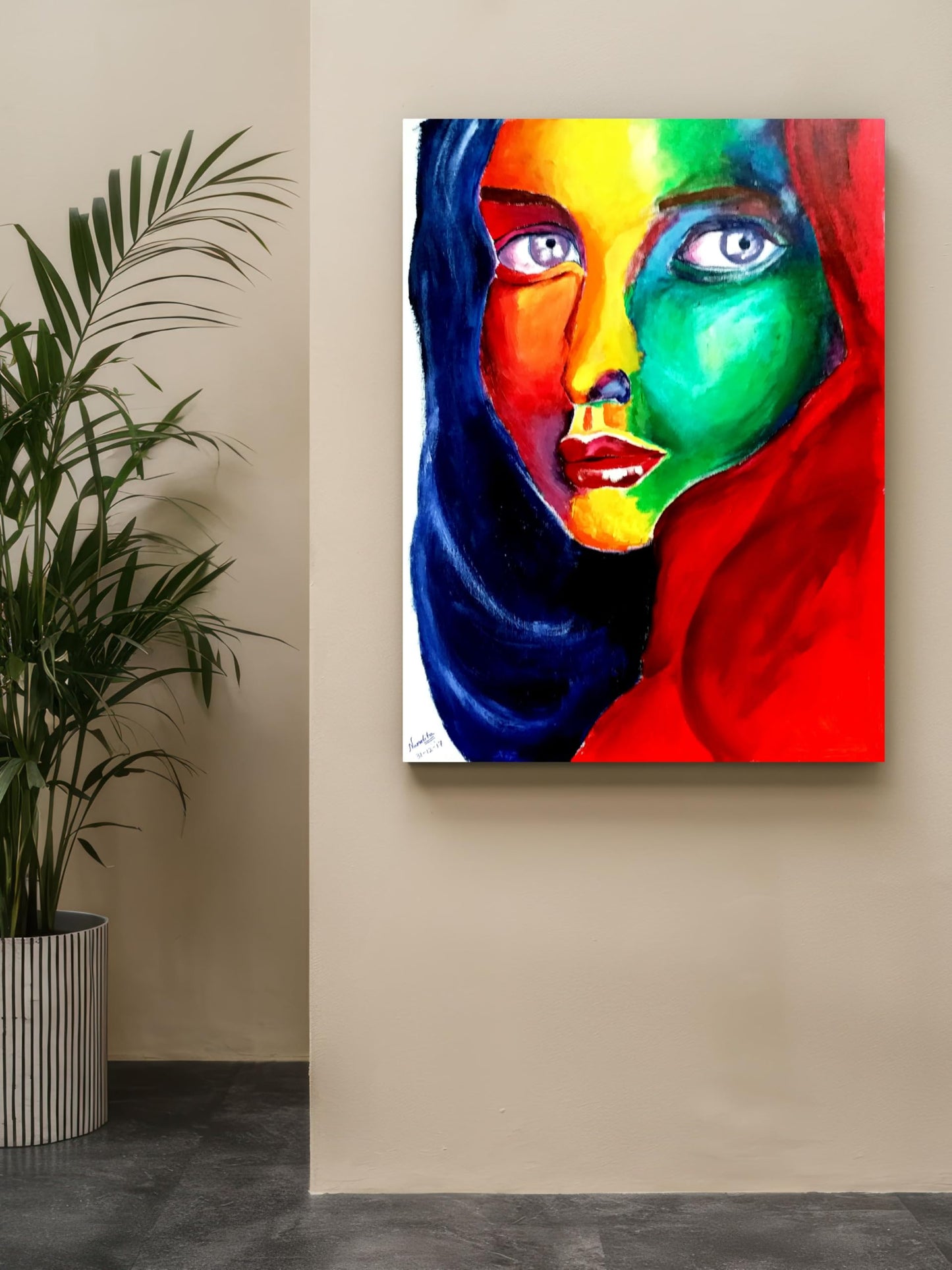 Art to Doors | The Excuisite Lady | Artist Nandita Venkatraman | Vertical | Art Print | Home Decor | Wall Decor | Gift Items | Wall Art