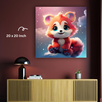 Art to Doors | Cute Red Panda Art | Square | Art Print | Home Decor | Wall Decor | Gifts for Women | Gifts for Men | Gift Items | Wall Art