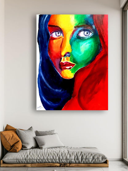 Art to Doors | The Excuisite Lady | Artist Nandita Venkatraman | Vertical | Art Print | Home Decor | Wall Decor | Gift Items | Wall Art