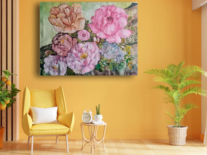 Art to Doors | Rose Painting | Artist Alka Mathur | Horizontal | Art Print | Home Decor | Wall Decor | Gift Items | Wall Art