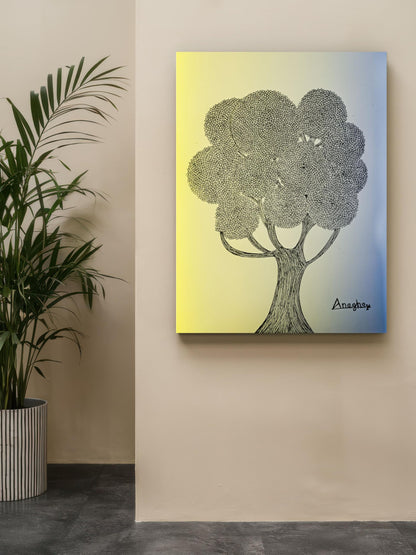 Art to Doors | Doodled Tree | Artist Anagha Sanjay Bhujbal | Vertical | Art Print | Home Decor | Wall Decor | Gifts for Women | Gifts for Men | Gift Items | Wall Art