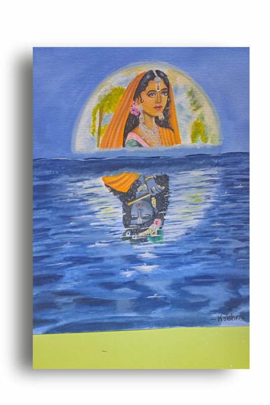 Art to Doors | Radhakrishna Portrait | Artist Krishna| Vertical | Art Print | Home Decor | Wall Decor | Gifts for Women | Gifts for Men | Gift Items | Wall Art