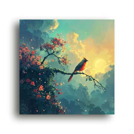 Art to Doors | Branch Perch Beauty Art | Square | Art Print | Home Decor | Wall Decor | Gifts for Women | Gifts for Men | Gift Items | Wall Art