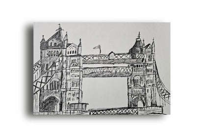 Art to Doors | London Bridge | Artist Shahina Akthar | Horizontal | Art Print | Personalized Gift | Home Decor | Wall Decor | Wall Paintings | Wall Art | Wall Hanging