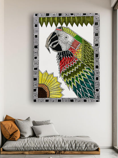 Art to Doors | Macaw Parrot | Artist Puja Kumari | Vertical | Art Print | Home Decor | Wall Decor | Gifts for Women | Gifts for Men | Gift Items | Wall Art