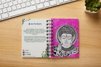 Art to Doors | Buddha Mandala Art | Artist Nidhi Pandey | Spiral Notebooks | A5 Size Paper | 120 Pages | 70 GSM Paper | Notebooks for College Students