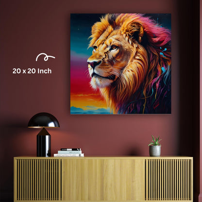 Art to Doors | Majestic Lion Art | Square | Art Print | Home Decor | Wall Decor | Gifts for Women | Gifts for Men | Gift Items | Wall Art