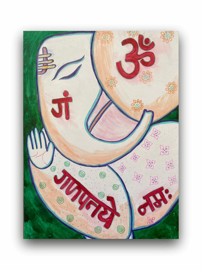 Art to Doors | Blessings Of Loard Ganesha | Artist Drasty Solanki | Vertical | Art Print | Home Decor | Wall Decor | Gifts for Women | Gifts for Men | Gift Items | Wall Art