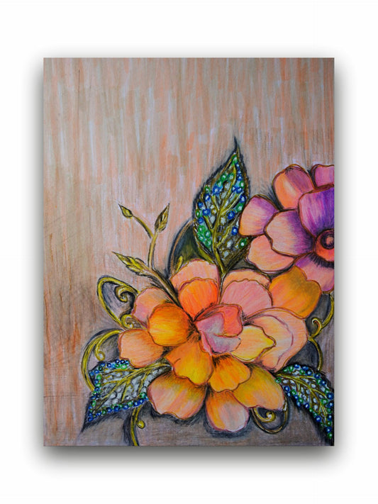 Art to Doors | Mystical Bloom | Artist Deepika Khemani | Vertical | Art Print | Home Decor | Wall Decor | Gifts for Women | Gifts for Men | Gift Items | Wall Art