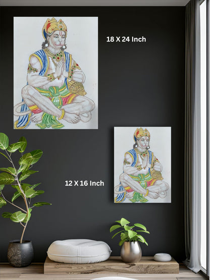 Art to Doors | Hanuman Ji Pencil Colour | Artist Anupam Kumari | Vertical | Art Print | Home Decor | Wall Decor | Gift Items | Wall Art