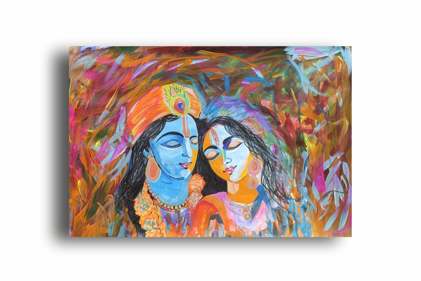 Art to Doors | Radha Krishna Art | Artist Bindu Kamboj | Horizontal | Art Print | Customized Gifts for Men | Home Decor | Gifts | Wall Decor | Wall Paintings | Wall Art | Customized Gifts for Women