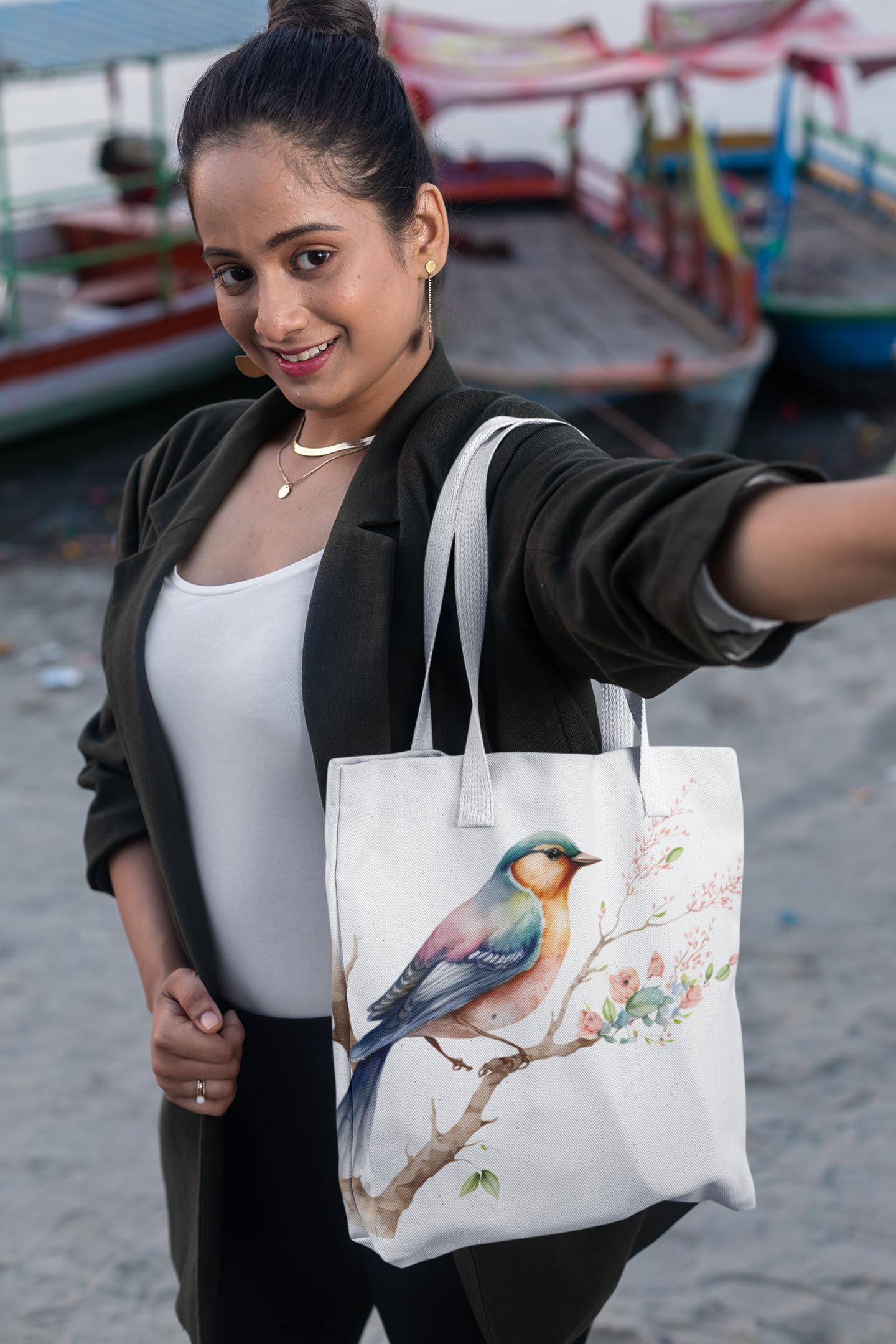 Art to Doors | Ephemeral Elegance | Tote Bags | Shopping Bag For Grocery | Aesthetic Carry Bag | Tote Bag for Shopping, Travel, office & beach bags for women