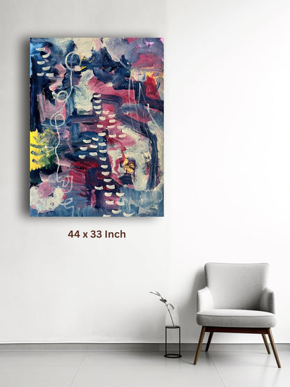 Art to Doors | Untitled | Artist Ashraf Jafari | Vertical | Art Print | Home Decor | Wall Decor | Gifts for Women | Gifts for Men | Gift Items | Wall Art (Canvas Frame, 9x12 Inch)