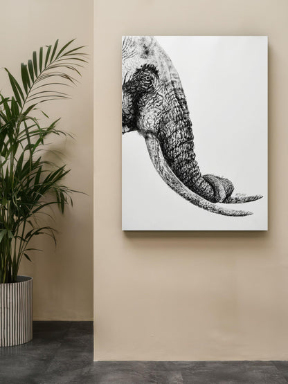 Art to Doors | The Elephant | Artist Patel Mahendra Babar | Vertical| Art Print | Home Decor | Wall Decor | Gifts for Women | Gifts for Men | Gift Items | Wall Art