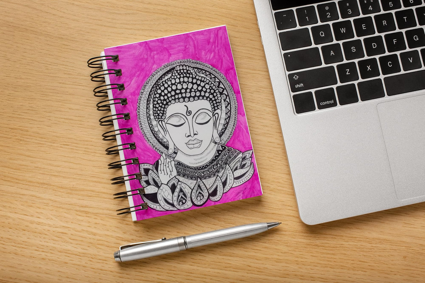 Art to Doors | Buddha Mandala Art | Artist Nidhi Pandey | Spiral Notebooks | A5 Size Paper | 120 Pages | 70 GSM Paper | Notebooks for College Students