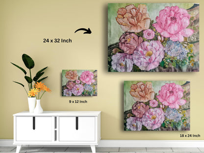 Art to Doors | Rose Painting | Artist Alka Mathur | Horizontal | Art Print | Home Decor | Wall Decor | Gift Items | Wall Art