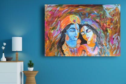 Art to Doors | Radha Krishna Art | Artist Bindu Kamboj | Horizontal | Art Print | Customized Gifts for Men | Home Decor | Gifts | Wall Decor | Wall Paintings | Wall Art | Customized Gifts for Women