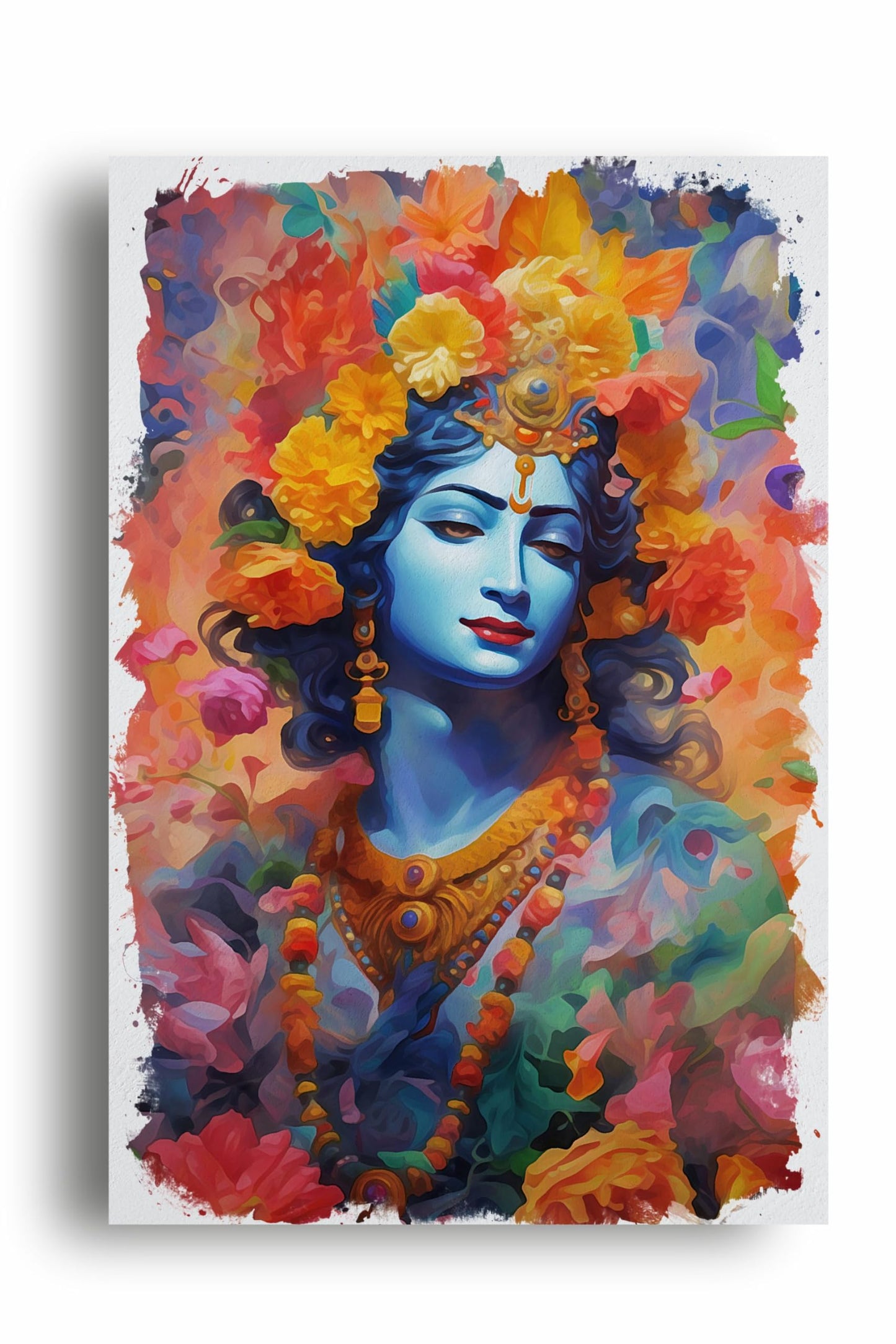 Art to Doors | Lord Krishna | Artist Bindu Kamboj | Vertical | Art Print | Home Decor | Wall Decor | Gifts for Women | Gifts for Men | Gift Items | Wall Art